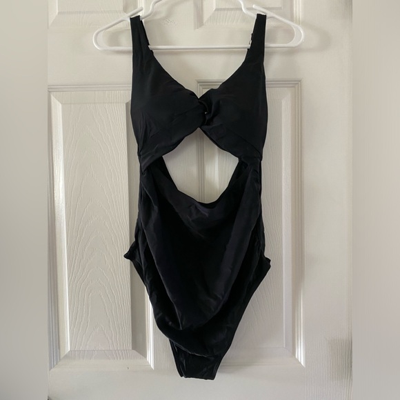 Womens One Piece Swimsuit Ruched Tummy Control High Cut Backless V Neck - Picture 1 of 4